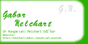 gabor melchart business card